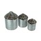 Vintage Farmhouse Style Galvanized Decorative Tin Silo Canister Set of 3